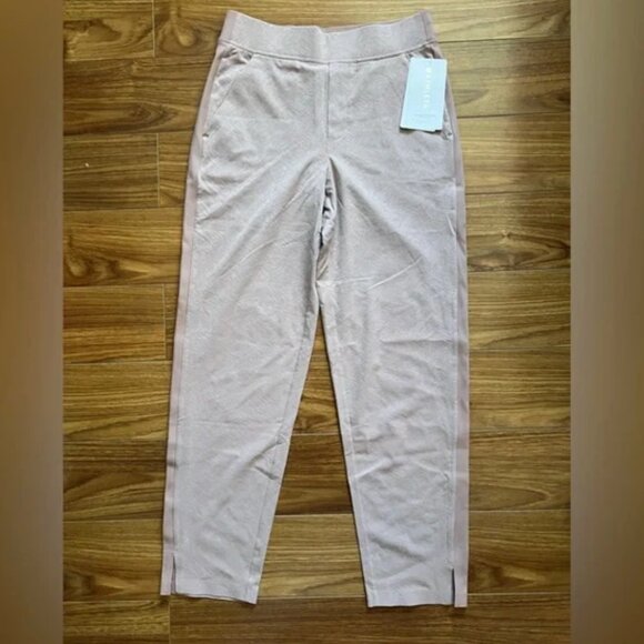 Athleta Brooklyn Ankle Textured Mocha Latte Pant 2 NEW - Picture 2 of 3